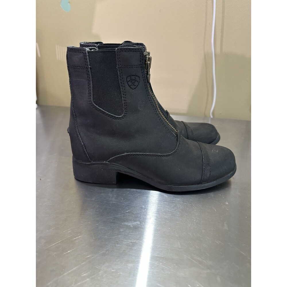 Ariat Scout Zip Paddock Boots 4LR Women’s Size 5.5 B Black Leather Riding